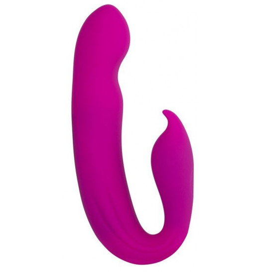 Розовый вибратор G-Spot Dual Stimulator with Rolling Ball - 17,1 см.