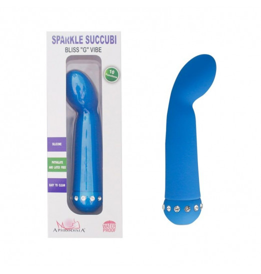 Голубой вибратор SPARKLE SUCCUBI BLISS G VIBE - 14,2 см. Голубой вибратор SPARKLE SUCCUBI BLISS G VIBE - 14,2 см.