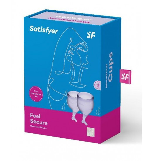 Набор фиолетовых менструальных чаш Feel secure Menstrual Cup