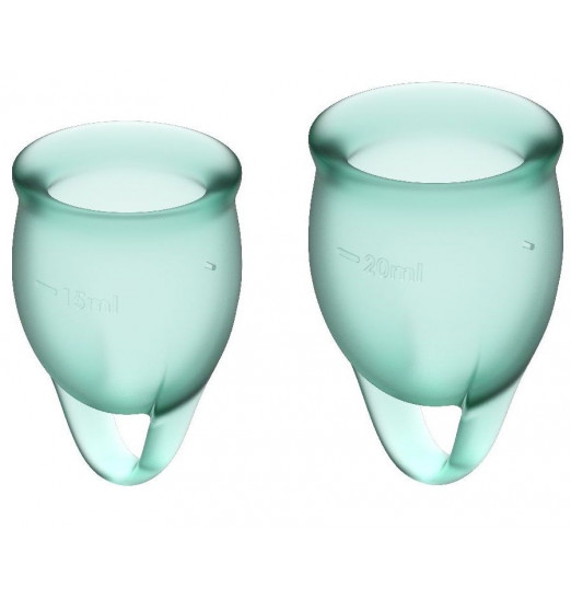 Набор темно-зеленых менструальных чаш Feel confident Menstrual Cup