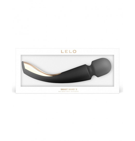 Черный вибромассажёр Lelo Smart Wand 2 Large - 30,4 см.
