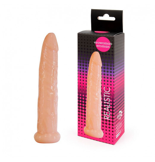 Телесный анальный фаллоимитатор-реалистик - 17,5 см.