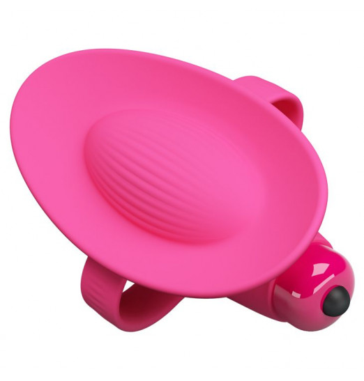 Розовая вибронасадка на палец Nelly