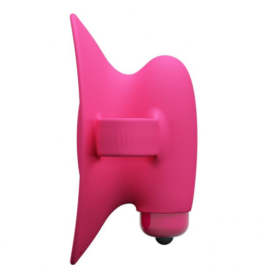 Розовая вибронасадка на палец Nelly