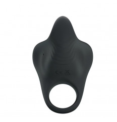 Черное эрекционное кольцо с вибрацией Frederica