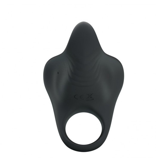 Черное эрекционное кольцо с вибрацией Frederica