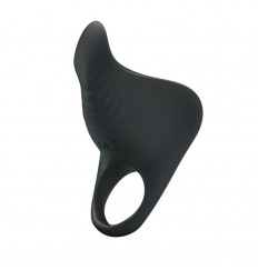 Черное эрекционное кольцо с вибрацией Frederica