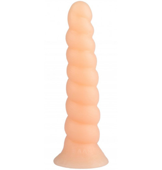 Телесная винтообразная анальная втулка - 26 см.