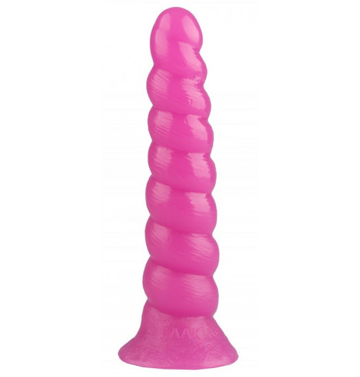 Розовая винтообразная анальная втулка - 26 см.