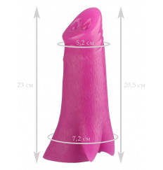 Розовая анальная втулка в виде поросячьего пятачка - 23 см.