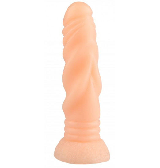 Телесная реалистичная анальная втулка - 21 см. Телесная реалистичная анальная втулка - 21 см.
