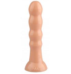 Телесная анальная втулка с круглым кончиком - 23 см.