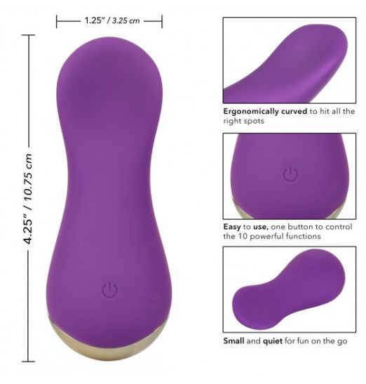 Фиолетовый мини-вибромассажер Slay #LoveMe