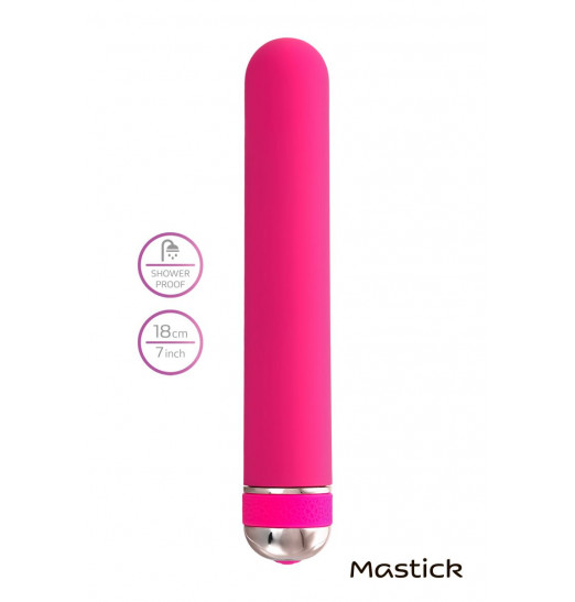 Розовый нереалистичный вибратор Mastick - 18 см. Розовый нереалистичный вибратор Mastick - 18 см.