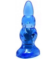 Синяя анальная пробка G-SPOTEXPLORER - 9 см.
