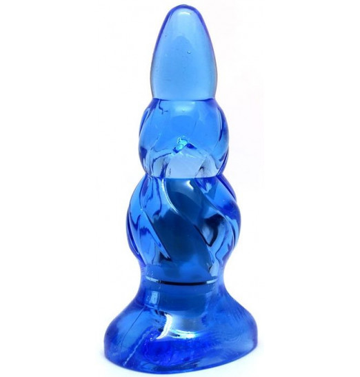 Синяя анальная пробка G-SPOTEXPLORER - 9 см.
