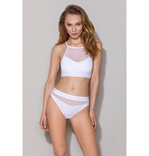 Оригинальный бескаркасный топ на тонких бретелях