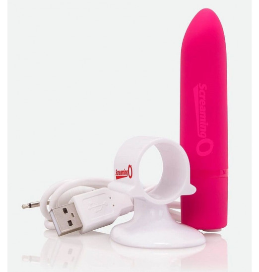 Гладкий мини-вибратор Charged Positive - 10 см.