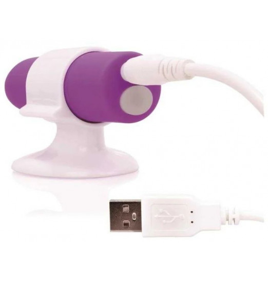 Гладкий мини-вибратор Charged Positive - 10 см.