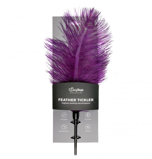 Тиклер с фиолетовыми перышками Feather Tickler - 54 см. Тиклер с фиолетовыми перышками Feather Tickler - 54 см.