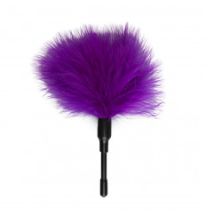 Фиолетовый мини-тиклер с перышками - 17 см.