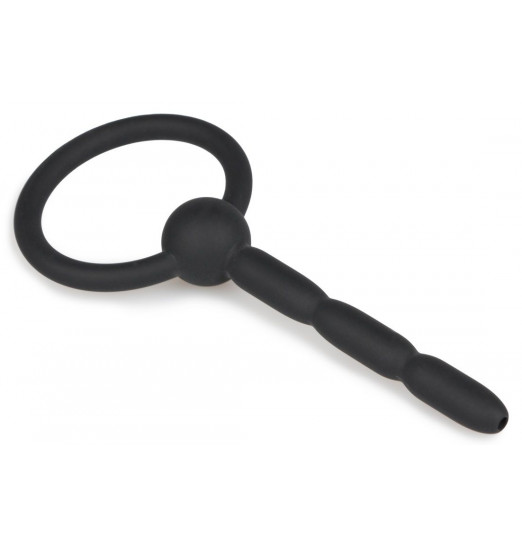 Черный силиконовый уретральный плаг Ribbed Hollow Silicone Penis Plug - 10,5 см. Черный силиконовый уретральный плаг Ribbed Hollow Silicone Penis Plug - 10,5 см.