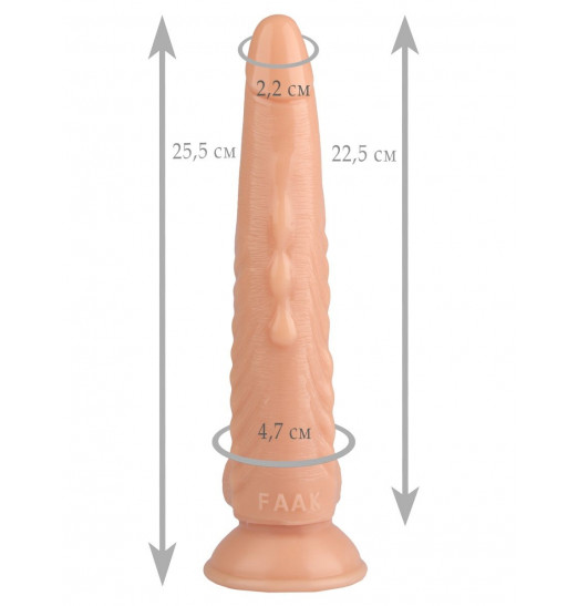 Телесный анальный реалистичный стимулятор на присоске - 25,5 см. Телесный анальный реалистичный стимулятор на присоске - 25,5 см.