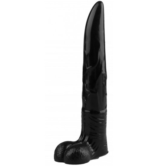 Черный фаллоимитатор северного оленя - 25 см.
