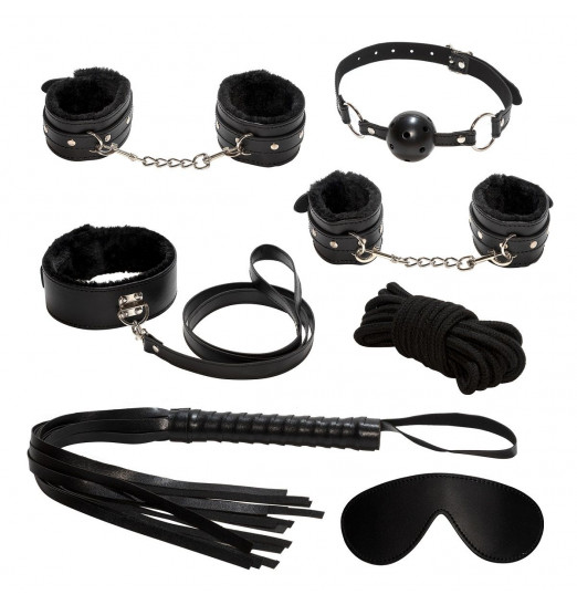 Эротический набор БДСМ из 7 предметов в черном цвете