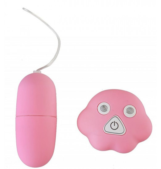 Розовое виброяйцо на шнурке с пультом управления