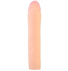 Телесный реалистичный фаллоудлинитель - 18,5 см.