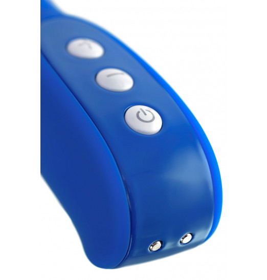 Нереалистичный синий вибратор BLURY - 18,5 см. Нереалистичный синий вибратор BLURY - 18,5 см.