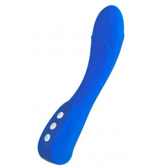 Нереалистичный синий вибратор BLURY - 18,5 см.