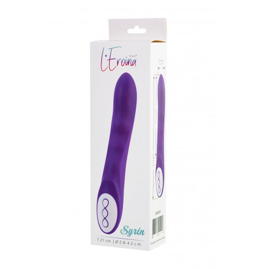 Нереалистичный фиолетовый вибратор SYRIN - 21 см. Нереалистичный фиолетовый вибратор SYRIN - 21 см.