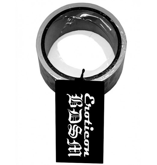 Черный скотч для бондажа - 17 м.