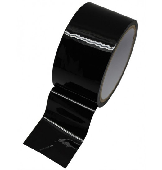 Черный скотч для бондажа - 17 м.