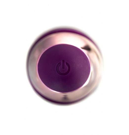 Фиолетовый клиторальный вибростимулятор FLO - 18,5 см.