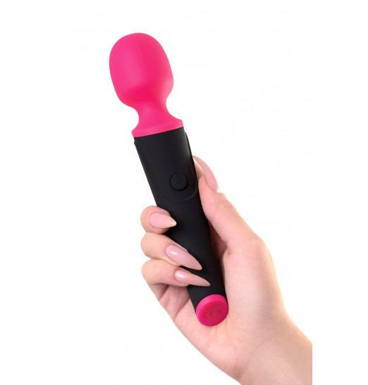 Черно-розовый вибростимулятор ASTER - 19,5 см. Черно-розовый вибростимулятор ASTER - 19,5 см.