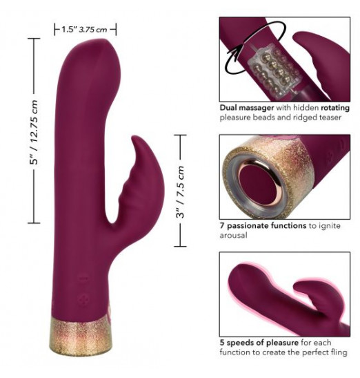 Перезаряжаемый вибромассажер-кролик Starstruck Affair - 21,5 см.