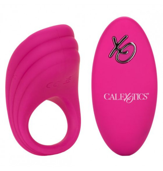 Розовое эрекционное виброкольцо с пультом Silicone Remote Pleasure Ring Розовое эрекционное виброкольцо с пультом Silicone Remote Pleasure Ring