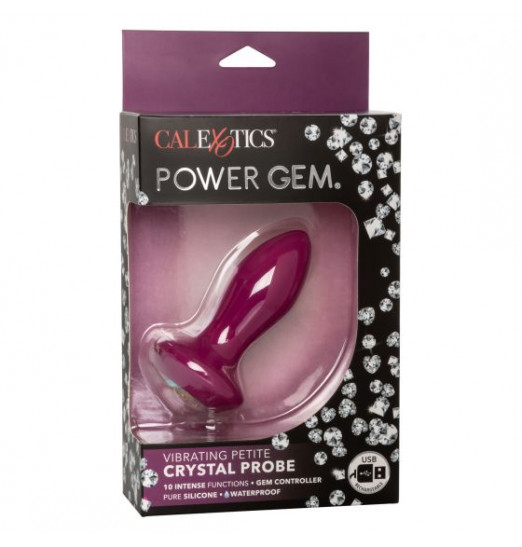 Фиолетовая анальная вибропробка с кристаллом Vibrating Petite Crystal Probe - 9,5 см. Фиолетовая анальная вибропробка с кристаллом Vibrating Petite Crystal Probe - 9,5 см.
