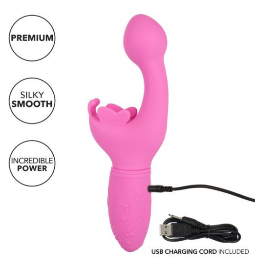 Розовый вибратор-кролик Rechargeable Butterfly Kiss