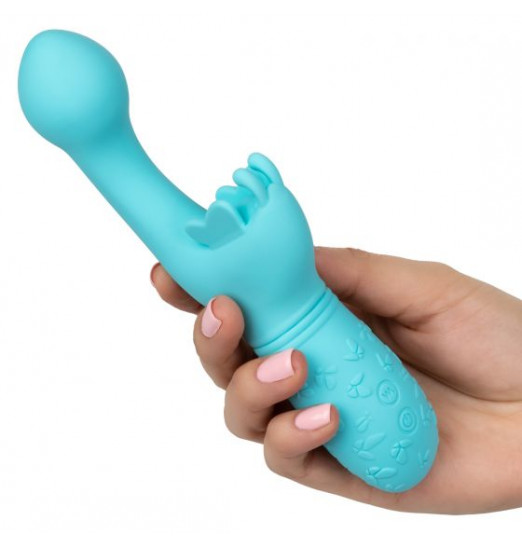 Голубой вибратор-кролик Rechargeable Butterfly Kiss