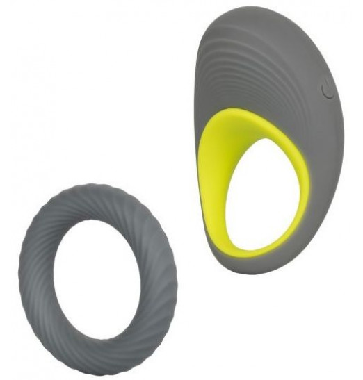 Набор из двух серых эрекционных колец Link Up Edge