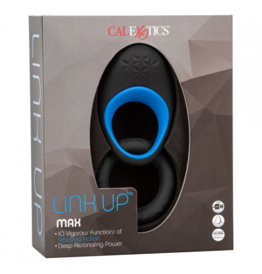 Набор из двух черных эрекционных колец Link Up Max