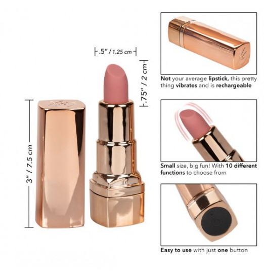 Золотистый вибратор-помада с бежевым мягким кончиком Hide Play Rechargeable Lipstick Золотистый вибратор-помада с бежевым мягким кончиком Hide Play Rechargeable Lipstick