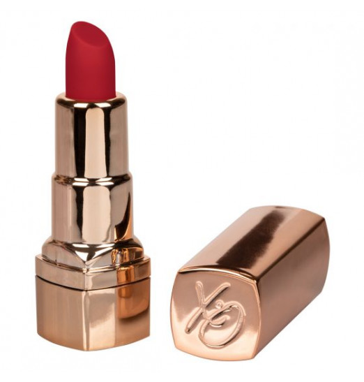 Золотистый вибратор-помада с красным мягким кончиком Hide   Play Rechargeable Lipstick