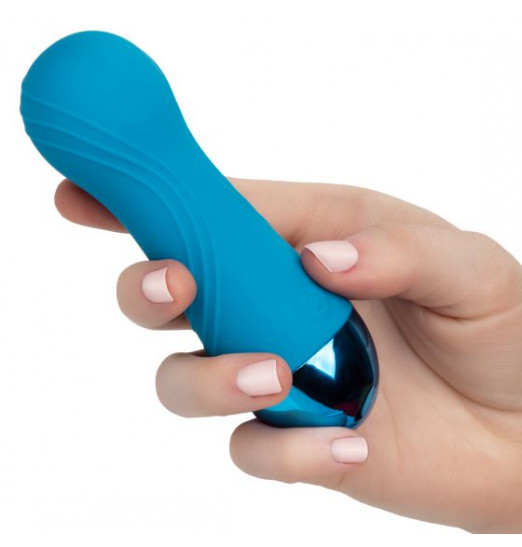 Голубой мини-вибратор Tremble Tease - 12 см.