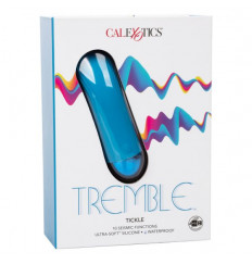 Голубой мини-вибратор Tremble Tickle - 12,75 см.
