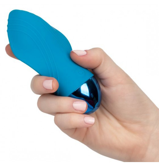 Голубой мини-вибратор Tremble Kiss - 12 см.